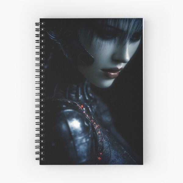 Item preview, Dark Female Android Portrait Cinematic Sci Fi designed and sold by cyberartmaker.