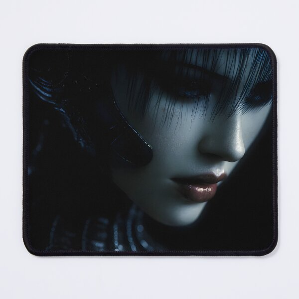 Item preview, Dark Female Android Portrait Cinematic Sci Fi designed and sold by cyberartmaker.