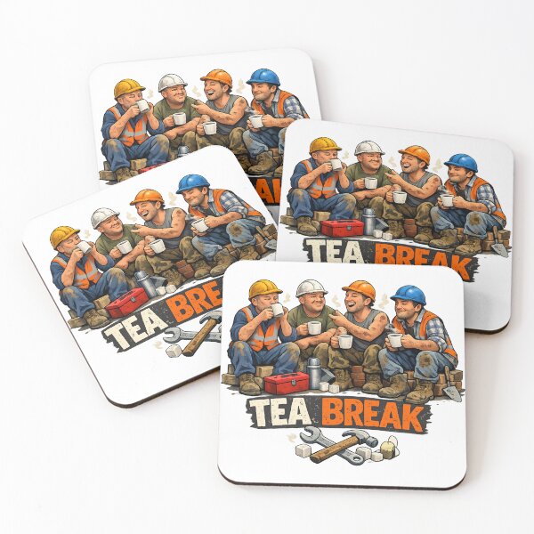 Item preview, Tea Break Builders Funny Design – Construction Worker British Humour designed and sold by GarnerSupplyCo.