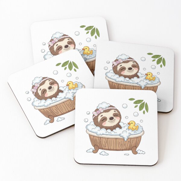 Item preview, Cute Sloth Bubble Bath – Relaxing Self Care Kawaii Animal designed and sold by WillowerStudio.