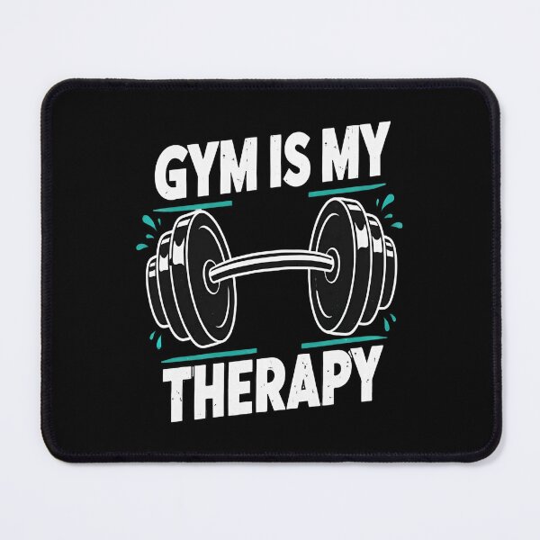 Item preview, Gym Is My Therapy Barbell Statement designed and sold by eliramaison.