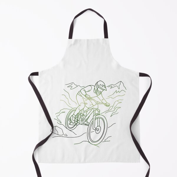 Item preview, Mountain Bike Adventure – Lineart Trail Ride Illustration designed and sold by Herzbaumatelier.