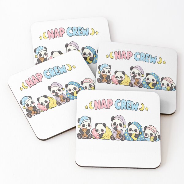 Item preview, Cute Panda Nap Crew Sleeping Kawaii Animals Cartoon T-Shirt designed and sold by Amitabr14.