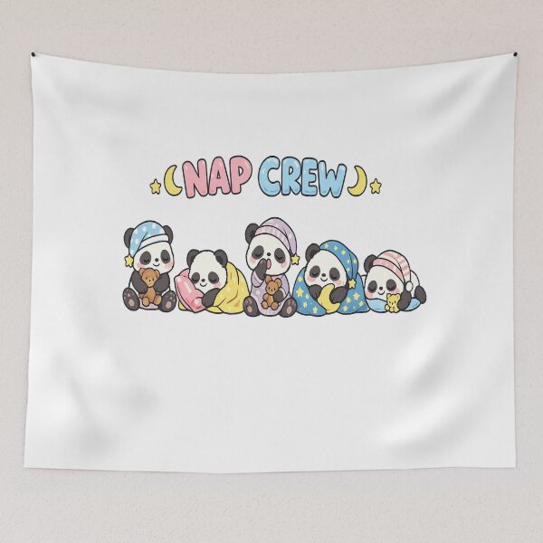 Item preview, Cute Panda Nap Crew Sleeping Kawaii Animals Cartoon T-Shirt designed and sold by Amitabr14.