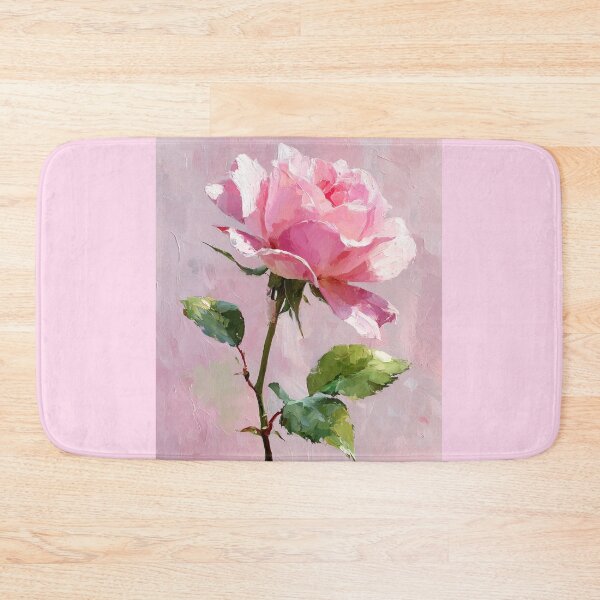 Artikelvorschau, Ölgemälde im Impasto-Stil mit zartrosa Rosen entworfen und verkauft von colorful-white.