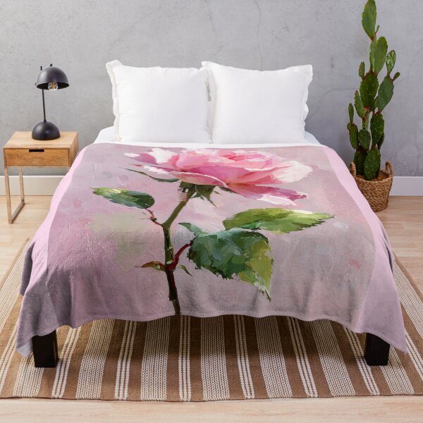 Item preview, Soft Pink Rose Impasto Oil Painting Style designed and sold by colorful-white.