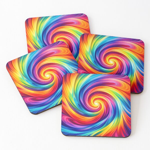 Item preview, Rainbow Spiral Swirl Vibrant Colorful Vortex Art designed and sold by Owcomm.