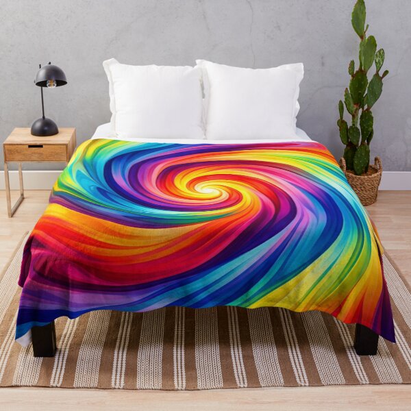 Item preview, Rainbow Spiral Swirl Vibrant Colorful Vortex Art designed and sold by Owcomm.