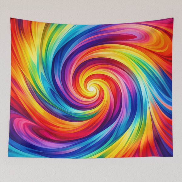 Item preview, Rainbow Spiral Swirl Vibrant Colorful Vortex Art designed and sold by Owcomm.