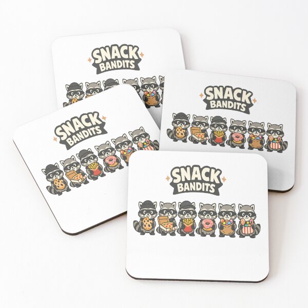 Item preview, Cute Raccoon Snack Bandits Kawaii Cartoon Food Lovers T-Shirt designed and sold by Amitabr14.