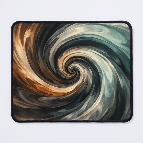 Item preview, Into the Vortex Dark Swirl Art in Teal, Copper and Charcoal designed and sold by Owcomm.