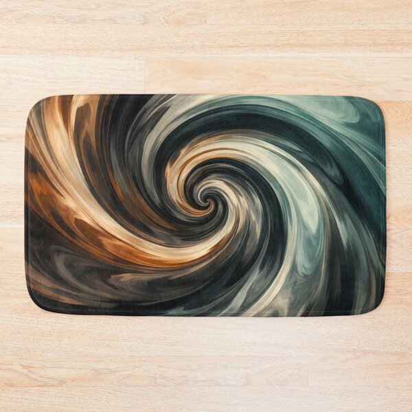 Item preview, Into the Vortex Dark Swirl Art in Teal, Copper and Charcoal designed and sold by Owcomm.