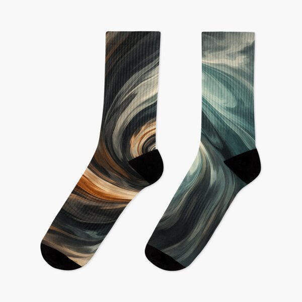 Item preview, Into the Vortex Dark Swirl Art in Teal, Copper and Charcoal designed and sold by Owcomm.