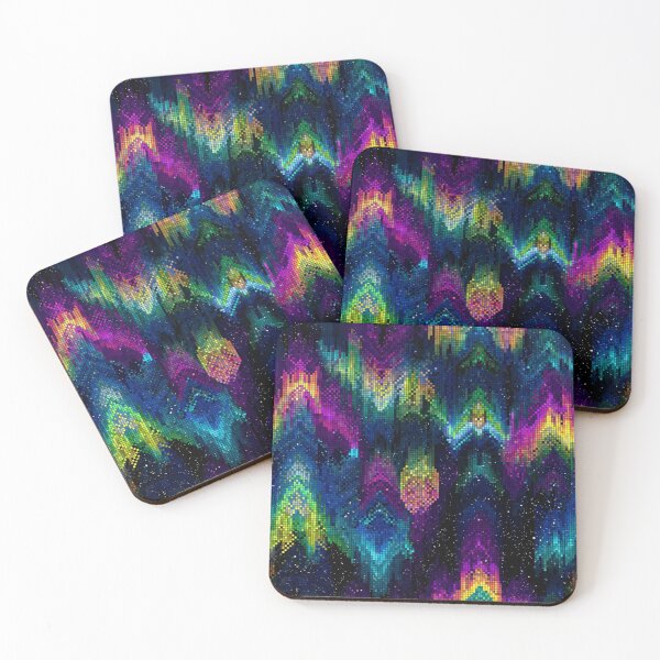 Item preview, Vibrant Pixel Glitch Abstract Geometric Pattern designed and sold by NicolasGlowArt.