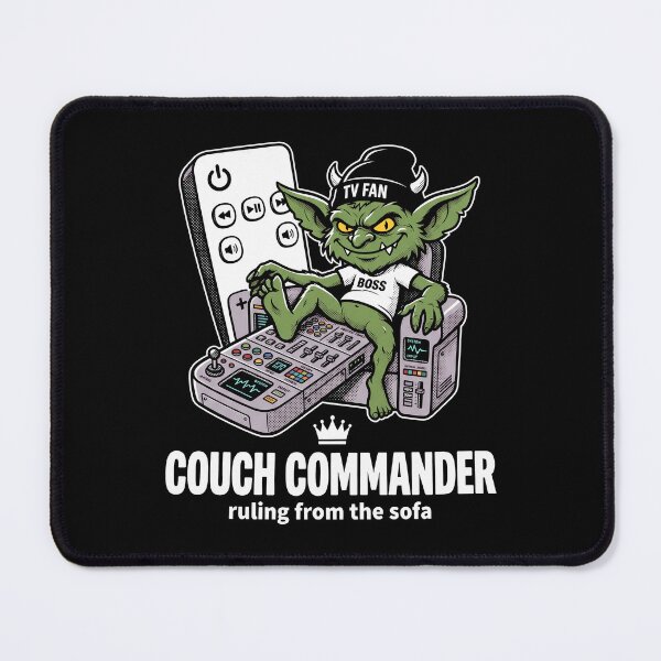 Item preview, Couch Commander Funny Goblin TV Fan Retro Illustration designed and sold by 89BLACK.