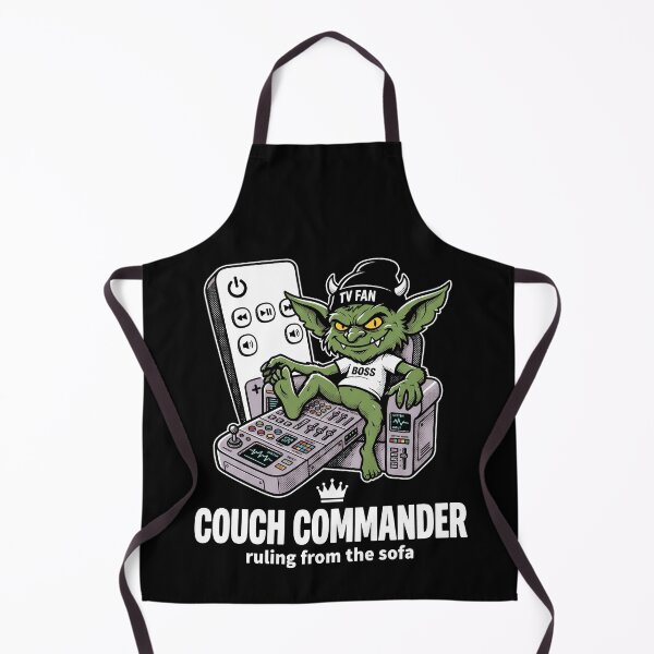 Item preview, Couch Commander Funny Goblin TV Fan Retro Illustration designed and sold by 89BLACK.