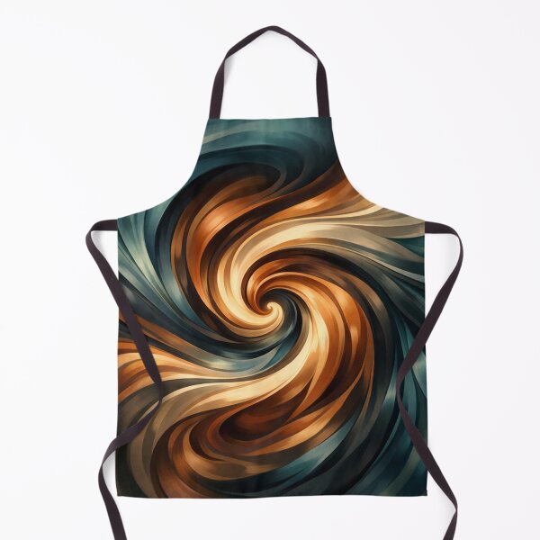 Item preview, Copper and Teal Swirl Fluid Motion Art Cool Spiral Painting designed and sold by Owcomm.