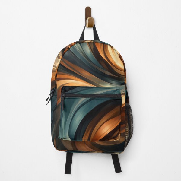 Item preview, Copper and Teal Swirl Fluid Motion Art Cool Spiral Painting designed and sold by Owcomm.