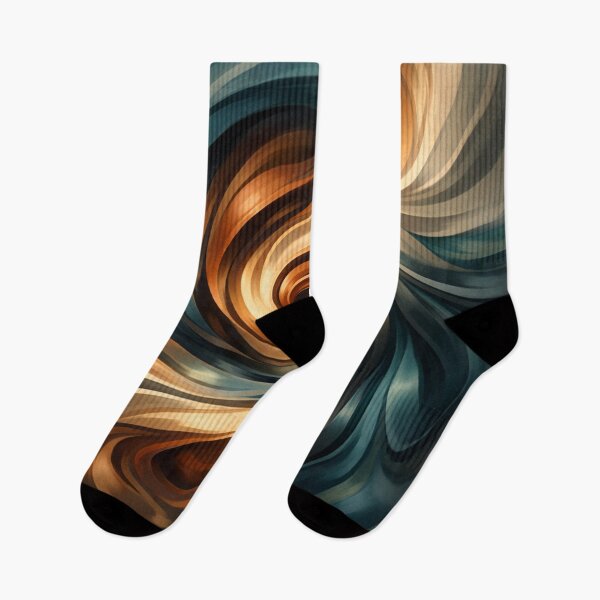 Item preview, Copper and Teal Swirl Fluid Motion Art Cool Spiral Painting designed and sold by Owcomm.