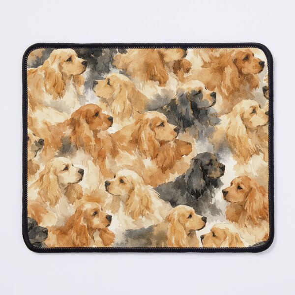 Item preview, Dense Cocker Spaniel Dog watercolor designed and sold by Anne Londez Studio.