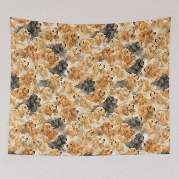 Item preview, Dense Cocker Spaniel Dog watercolor designed and sold by Anne Londez Studio.