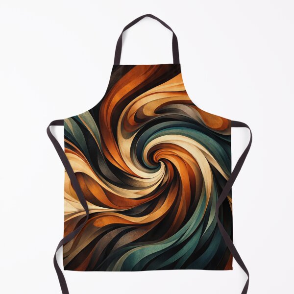 Item preview, Autumn Vortex Swirling Waves of Teal and Burnt Orange Flow Art designed and sold by Owcomm.