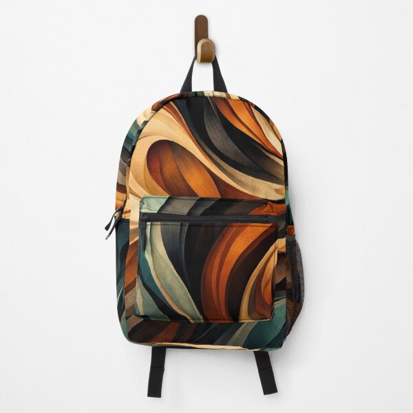 Item preview, Autumn Vortex Swirling Waves of Teal and Burnt Orange Flow Art designed and sold by Owcomm.