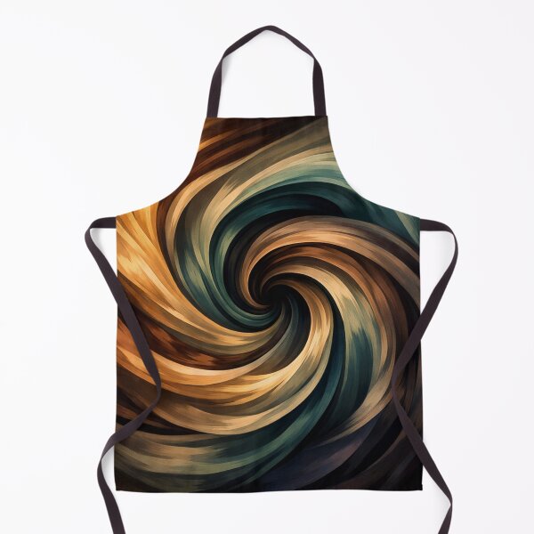 Item preview, Earth and Ocean Spiral Warm Teal and Amber Swirl Art Print designed and sold by Owcomm.
