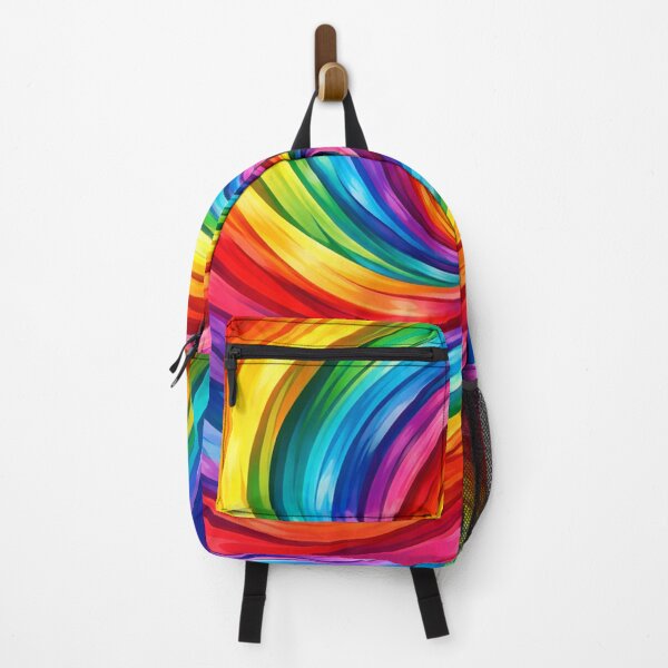 Item preview, Ride the Rainbow Bold Colorful Swirl Art Print designed and sold by Owcomm.
