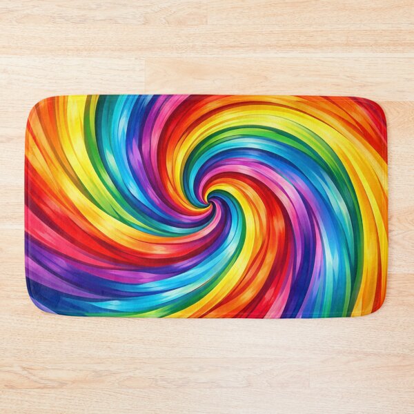 Item preview, Ride the Rainbow Bold Colorful Swirl Art Print designed and sold by Owcomm.