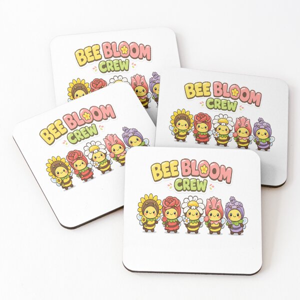 Item preview, Cute Bee Bloom Crew Kawaii Flower Bees Cartoon T-Shirt designed and sold by Amitabr14.