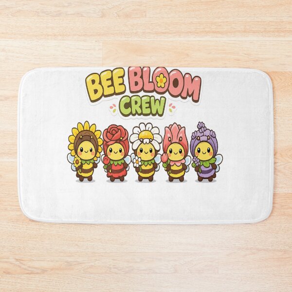 Item preview, Cute Bee Bloom Crew Kawaii Flower Bees Cartoon T-Shirt designed and sold by Amitabr14.