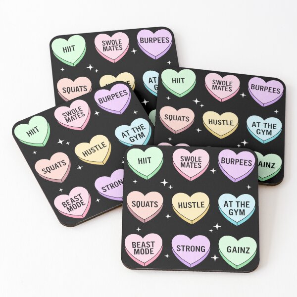 Item preview, Gym Candy Hearts Workout Valentine Set designed and sold by eliramaison.