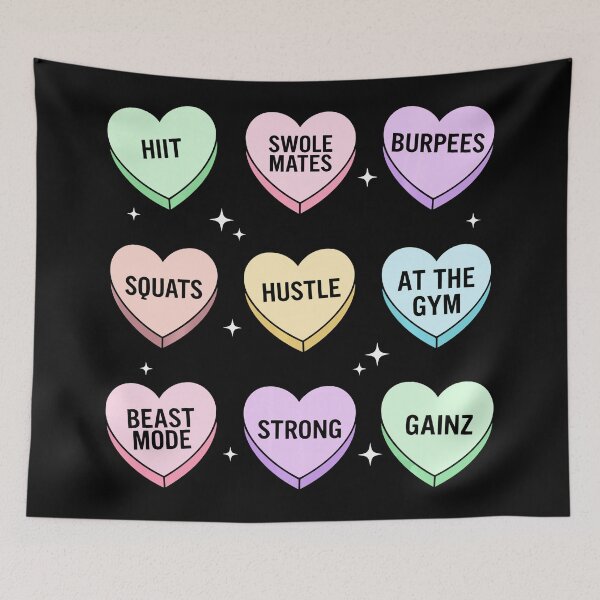 Item preview, Gym Candy Hearts Workout Valentine Set designed and sold by eliramaison.