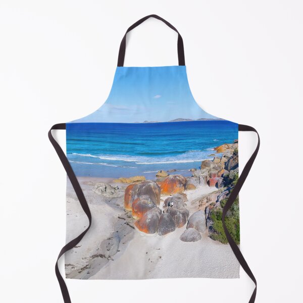 Item preview, Wilsons Promontory Australia Squeaky Beach Red Lichen Boulders Aerial designed and sold by Adam Gormley.