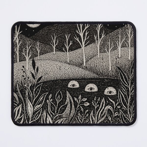 Item preview, Moon Face Watching Over Surreal Night Lake designed and sold by Modaozushi216.