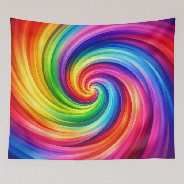 Item preview, Rainbow Spiral Vortex Vibrant Colorful Swirl Art designed and sold by Owcomm.