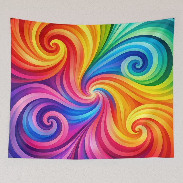 Item preview, Rainbow Swirl Vortex  Vibrant Colorful Spiral Art designed and sold by Owcomm.