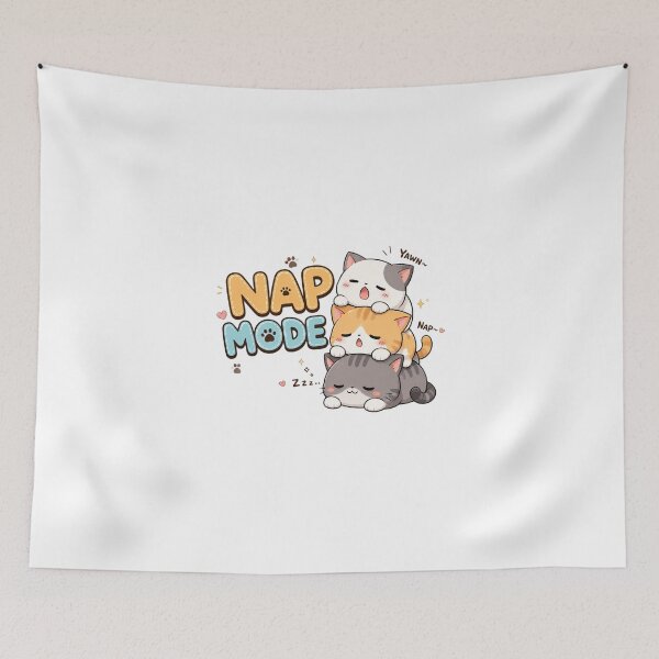 Item preview, Cute Cat Nap Mode Kawaii Sleeping Cats Cartoon T-Shirt designed and sold by Amitabr14.