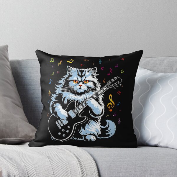 Item preview, Funny Guitar Cat Rock Playing Music Lover Design designed and sold by cherylcarney.