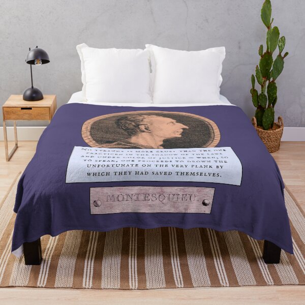 Item preview, Montesquieu quote: No tyranny is more cruel than the one practiced in the shadow of the laws and under color of justice  designed and sold by artbleed.