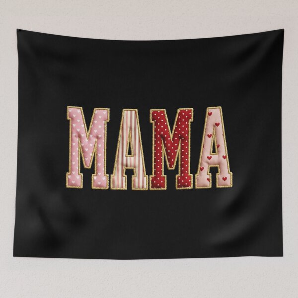 Item preview, Mama Patch Letters Heart Pattern Valentine Style designed and sold by zamiokaline.