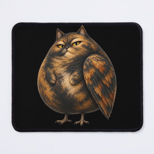 Item preview, Tortoiseshell Owl Cat Fantasy Creature designed and sold by MoonfurStudio.