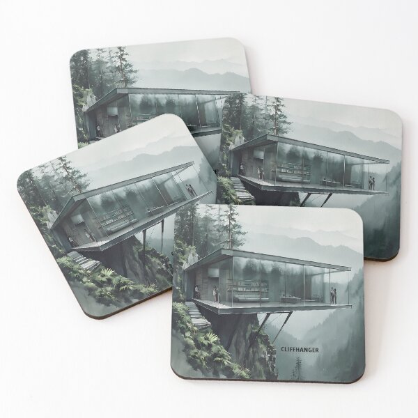 Item preview, CLIFFHANGER - Modern Architecture Glass Villa designed and sold by Modern Nest Art.