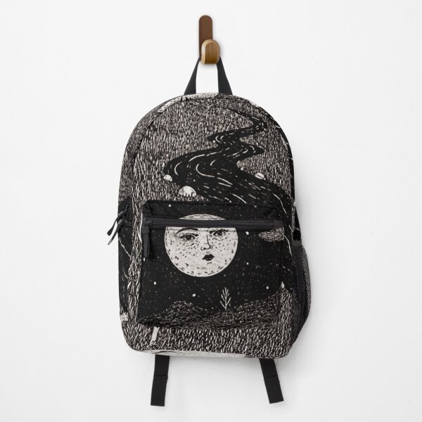 Item preview, White Cat Night Landscape Moon Ink designed and sold by Modaozushi216.