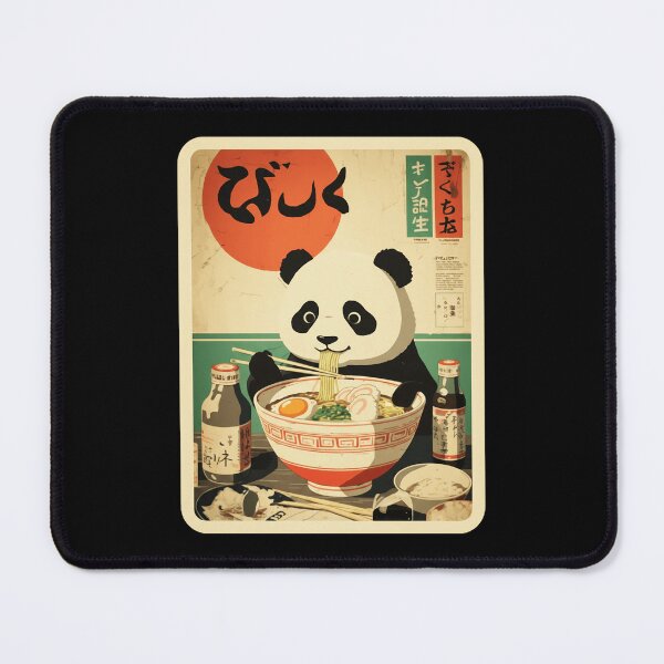 Item preview, Vintage Panda Ramen Poster Style Illustration designed and sold by JordynLadukeg65.