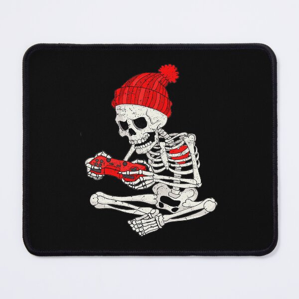 Item preview, Skeleton Gamer Red Beanie Controller Illustration designed and sold by FGTV2021.