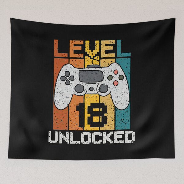 Item preview, Level 18 Unlocked Gamer Birthday Controller designed and sold by OlyvieArt.