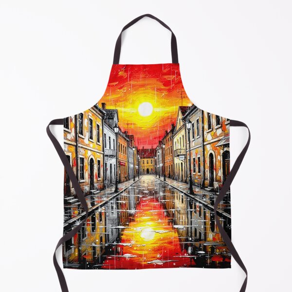 Item preview, An abstract old town in the rain and glamour at sunset designed and sold by Segasprojects.
