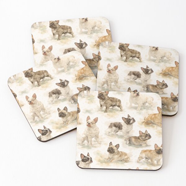 Item preview, Airy French Bulldog dog watercolor illustration designed and sold by Anne Londez Studio.